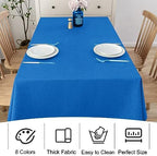 4 Pack Square Table Cloth 85x85 Inch Blue Tablecloth Machine Washable Fabric Polyester Table Cover for Dining, Buffet Parties, Picnic, Events, Weddings and Restaurants（Blue） - Image 6