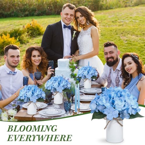 Zeyune Blue 12 Sets Flower Table Centerpieces, Artificial Hydrangeas - Image 5