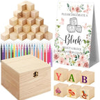 Marsui 136 Pcs Baby Shower Blocks to Decorate Game Kit, Flower by Marsui
