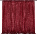 Burgundy Sequin Backdrop 2 Pcs 5FTx10FT Glitter Backdrop Curtains Birthday Party Decoration Photography Backgrounds Fabric Backdrop by SoarDream