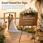 Conda 63" Wooden Tripod Artist Display Easel with Tray, A-Frame Adjustable Easel Stand for Wedding Sign, Foldable Easels for Painting Canvas, Display & Posters - Image 3