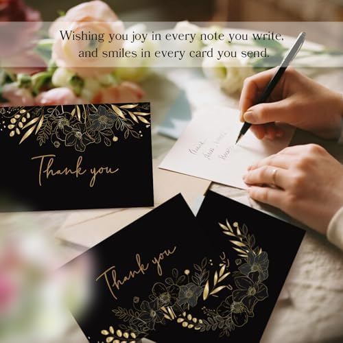 108 Pack Pre-Folded Floral Thank You Cards with Envelopes, 6 Designs - Image 4
