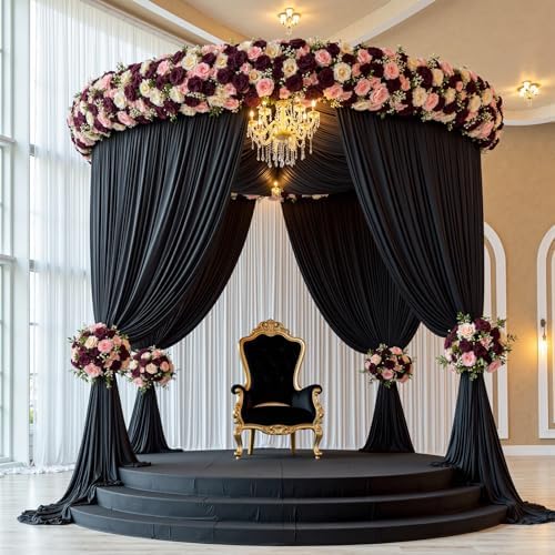 30ft×15ft Black Backdrop Curtain for Wedding Parties - Image 4