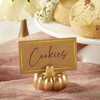 Kate Aspen Place Card Holders (Place Cards Included) - Set of 12 - Table Number Holder for Weddings, Gold Pumpkin Photo Holder for Table Assignments at Bridal Showers or Anniversaries - Image 6