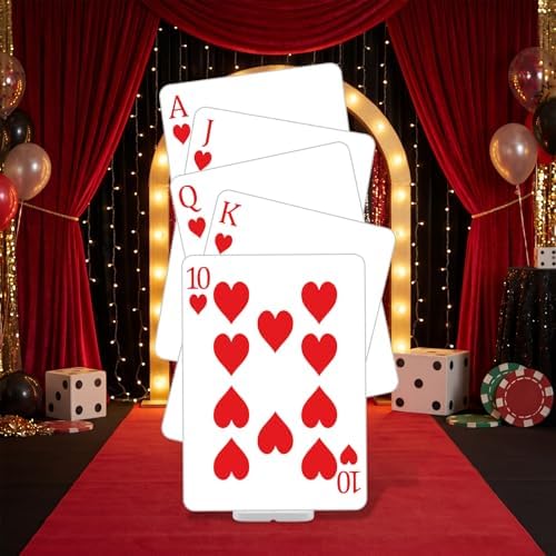 Funrous 4 ft Cardboard Stand-up Party Decor, Playing Cards, 1 Pcs - Image 4