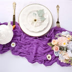 6 Pack Purple Cheesecloth Table Runner 10Ft 23 x 120 Inch - Image 2