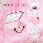 SiliFine Pink Keepsake Box for Baby, Wooden Memory Storage for Newborns - Image 2
