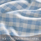 Romanstile Gingham Ruffled Round Tablecloth, 70 Inch, Light Blue - Image 5