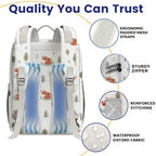 PILLANI Baby Diaper Bag Backpack - Baby Bag for Boys & Girls, Toddler Backpack, Large Capacity Travel Diaper Bags w/Changing Pad, Waterproof Diaper Backpack - Best Shower Gifts for Boys - Baby Stuff - Image 4