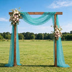 Artoid Mode 6-Pack Pearl Teal Gauze Table Runner 10FT Home Decor - Image 4
