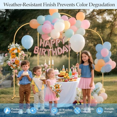 6FT,5FT,4FT Balloon Arch Stand Kit with Base Set of 3 - Image 3
