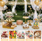10PCS Gold Cake Stand Set, Metal Dessert Table Display Set with Cupcake Stand, Cake Displays Stands, Cake Riser Stand for Wedding Party Birthday Baby Shower Celebration - Image 5