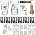 50 Sets Baby Shower Favors Shot Glasses Keychain Gifts, Boo, Black by Singhoow