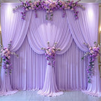 50ft x 10ft Wrinkle Free Lavender Wedding Backdrop Curtains for Party Bridal Shower Reception Decorations Lavender Fabric Curtain Backdrops Drapes for Photography Baby Shower Birthday Background - Image 4
