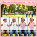 Outus 6 Sets Feed Me Baby Shower Games for Large Groups, Baby Clothes, Kt Boards, Blindfolds, 60 Adhesive Tape, Funny Hilarious Gender Reveal Activity for Guests Party Supplies (Cute) - Image 7