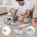 4 in 1 Tummy Time Mat with Educational Cards, Play Mat & Sitting Support for Newborn 0-12 Months, Infant Baby Sit Me Up Floor Seat, Sensory Skills Gifts, Koala - Image 6