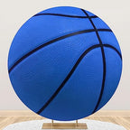 Renaiss 5x5ft Blue Basketball Round Backdrop Cover Basketball Match Sports Meeting Circle Photography Background Basketball Theme Game Baby Shower Birthday Fans Party Decor Arch Photo Booth Props by Renaiss
