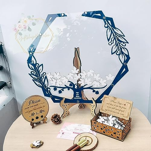 Wedding Guest Book Alternative Drop Box Frame - Personalized Maple Tree - Image 2