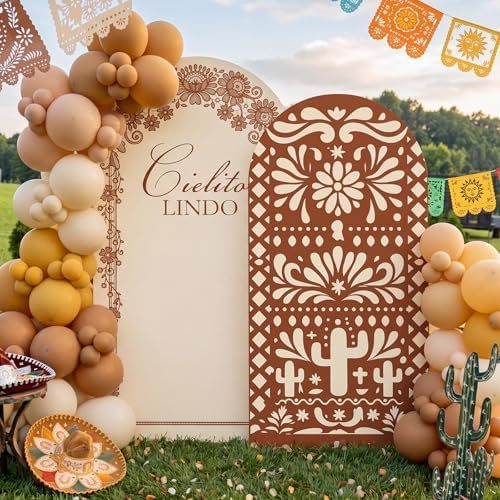 Mindsoft 2 Set Cielito Lindo Arch Cover 7.2ft 6.6ft, Brown Stretchy - Image 6