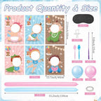 Cinrobiye 6 Set Baby Shower Games Kit Feed the Baby Shower Game with Pacifier Fishing Game, Balloon Baby Bump Limbo Challenge, Blindfold Team Party Activities for Gender Reveal Baby Shower - Image 2