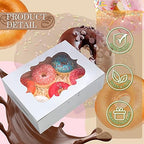 KPOSIYA 65 PCS 8x6x2.5 Inch Cookie Boxes with Window Silver Bakery Boxes Pastry Boxes for Gift Giving, Treat, Dessert, Cupcakes, Chocolate, Strawberries, Donuts, Muffins (5 Style Windows) - Image 3