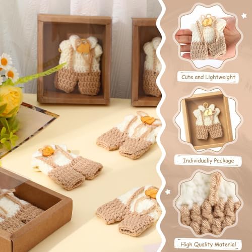 LemonRoad 15 Pcs Baby Shower Favors for Boy or Girl Baby Shower Prizes for Guests Sweater Refrigerator Magnet with Box Coat Hangers Acrylic Feet for Thank You Gifts Gender Reveal Baptism Party(Brown) - Image 3