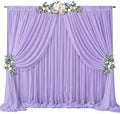 20ft x 10ft Lilac Backdrop Curtains, Wrinkle-Free Sheer Chiffon Fabric Photo Backdrop Drapes for Wedding Arch Party Ceremony Stage Photography Decorations by WishCare