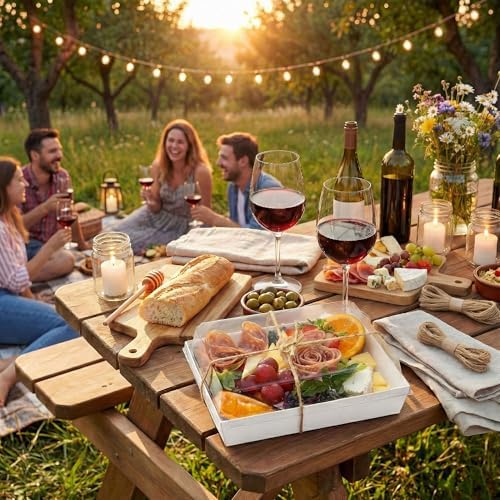 50 Pack 8x6in Charcuterie Board Boxes with Clear Lids, Paper Containers - Image 6