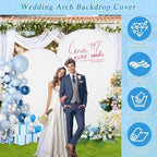 7.2FT, 6FT White Spandex Arch Backdrop Stand Covers Set of 2 - Image 2