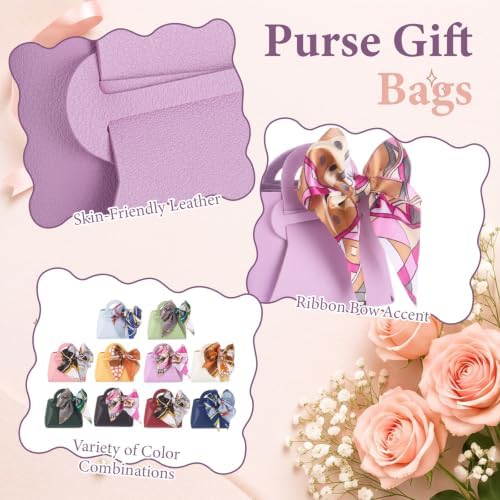 Kacctyen 50 Pack Mini Leather Purse Gift Bags PU Wedding, Multicolor - Image 4
