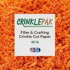 CrinklePak 40LB Orange Crinkle Paper Filler, USA Made by CrinklePak