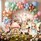 Honoson 4 Pcs Large 24" x 32" Fairy Cardboard Cutouts, Fairy Party Decoration Yard Signs Standup for Baby Shower Birthday Mushroom Flower Forest Lawn Wonderland Garden Photo Prop Party Supplies by Honoson