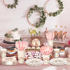 Dandat 350 Pcs Baby Shower Set, Boho Style, Pink - Image 6