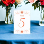 Red Rose Wedding Table Number Cardss 1-100 Double Sided For Reception Event Party Baby Shower Birthday 4x6 - Image 2