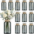 Mason Jar Glass Vases 12 Pack, Black Flower Vase for Centerpieces by Unknown