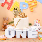 12 inch One Letters Round Cake Stand 1st Birthday Cupcake Display - Image 3