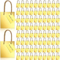 Sherr 100 Pcs Gold Mini Paper Gift Bags with Handles, White Tags by Sherr