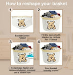 Kihraw Winnie Storage Basket for Nursery for Toy Organizer, Kids Room Decor - Image 3