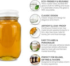RetroPak Mini Mason Jars with Lids, 24 Pack, 3 oz Glass Honey Jars, White - Image 5