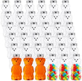Mifoci 36 Pcs 8 oz Plastic Honey Bear Cups Clear Honey Container with Screw Top Lid Jar Empty Bear Bottle Shape for Holidays Gifts Baby Shower Juice Candy Milk Tea Storing Dispensing by Mifoci