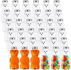 Mifoci 36 Pcs 8 oz Plastic Honey Bear Cups Clear Honey Container with Screw Top Lid Jar Empty Bear Bottle Shape for Holidays Gifts Baby Shower Juice Candy Milk Tea Storing Dispensing by Mifoci