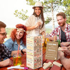 Beeveer 80 Wedding Guest Book Alternative Tumbling Tower Wooden Block, Boho - Image 5