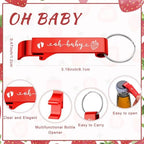 50 Sets Baby Shower Favors Shot Glasses Keychain Gifts, Strawberry, Red - Image 3