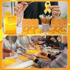 200 Pcs Childhood Cancer Awareness Items Bulk, Gold Ribbon Gifts Favor - Image 4