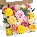 Artificial Flower Box Set Faux Flowers Fake Roses with Stems for DIY by SownwithAwe