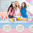 Potchen 452 Pcs Boy or Girl Plates Napkins Party Supply, Blue Pink - Image 5
