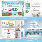 Party Inspo Ofishally One Birthday Decorations, 103 PCs - Gone Fishing 1st Birthday Party Supplies with Fish First Backdrop, Balloon Garland, Banners, Paper Lanterns, Poster - Image 4