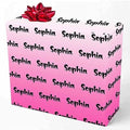 MyPupSocks Personalized Logo Wrapping Paper, Gradient White And Pink Custom Funny Name Wrapping Paper Roll for Boys Girls Baby Shower Anniversary Birthday Christmas Gift 58x23 Inch 5 Rolls by MyPupSocks