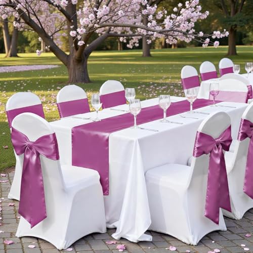 MDS® Pack of 200 Satin Chair Sashes for Wedding & Events – Dusty Pink - Image 6