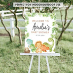 Andaz Press Dinosaur Baby Shower Decorations, Personalized Baby Shower Sign, Custom Dino Baby Shower Sign In Guest Book Alternative, Hatching Soon Welcome Baby Shower Sign, 16x20 Canvas - Image 6
